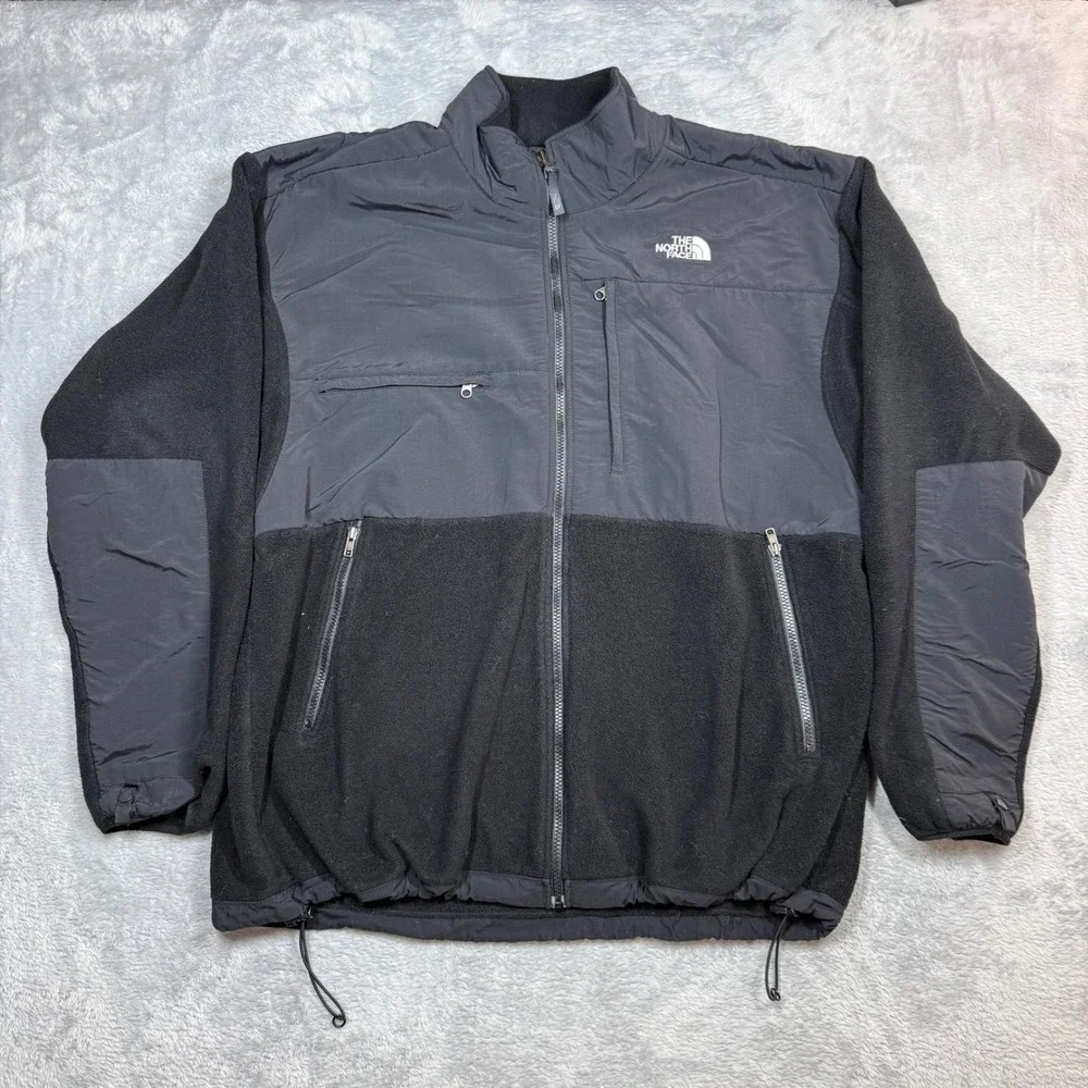 The North Face Denali Fleece Jacket Mens XXL Black Full Zip Outdoors Y2K